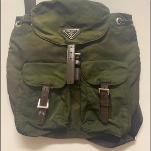 Prada Mini Backpack Camo Green